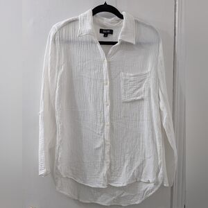 Kenneth Cole White Casual Button Down Shirt